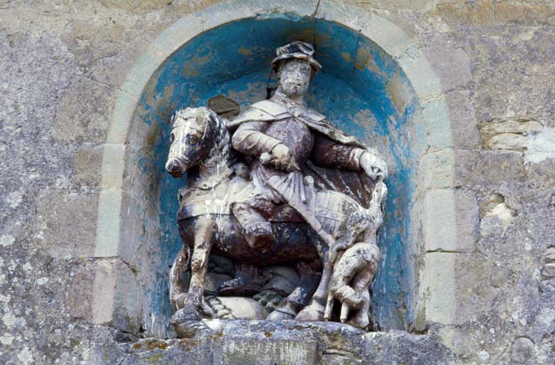 Groupe sculpté : charité de saint Martin