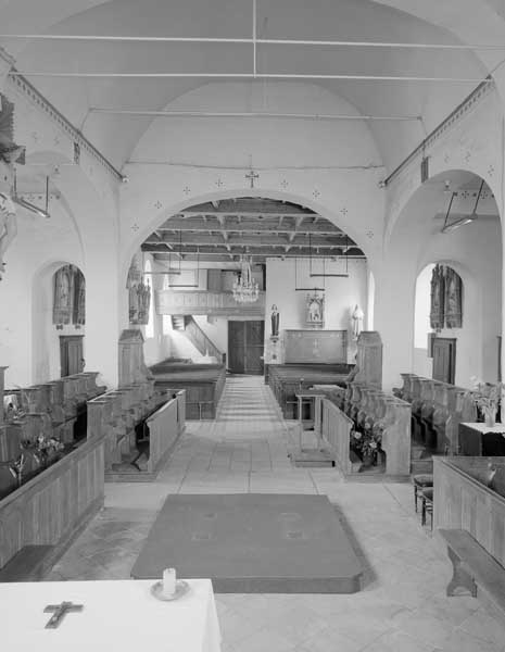 Elévation intérieure du choeur vers la nef.