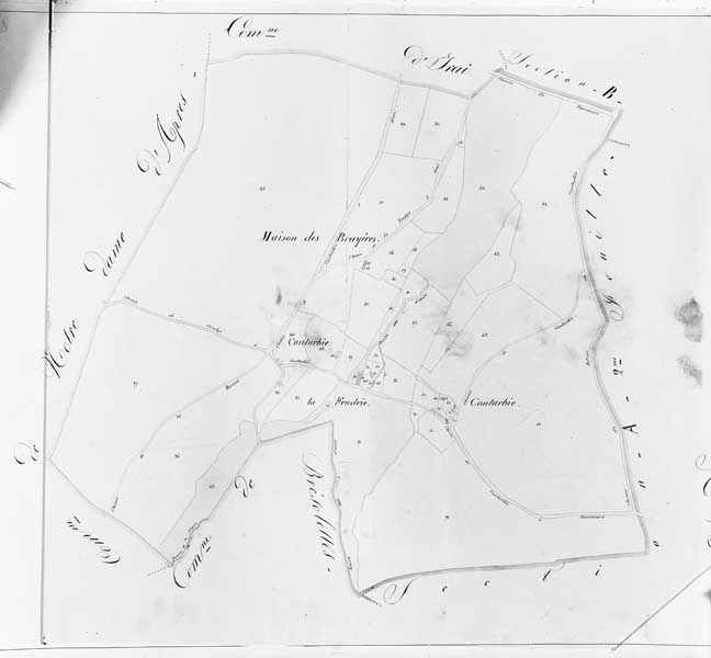 Extrait du plan cadastral de la commune de Randonnai, section A, 3e feuille.- Plan cadastral. (AD Orne. 3P2 343).