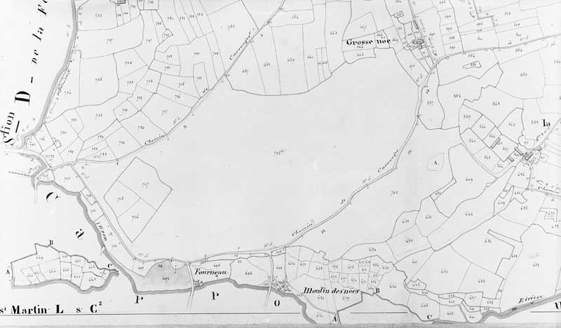 Extrait du plan cadastral de la commune de Saint-Martin l'Aiguillon, section C2.- Plan cadastral. (AD Orne. 3P2 427).