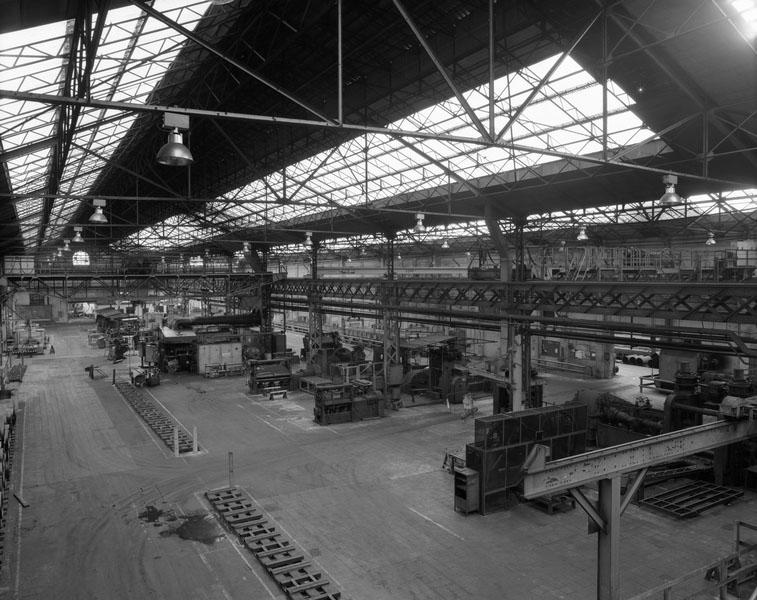 Bâtiment de laminage (2). Vue intérieure partielle.