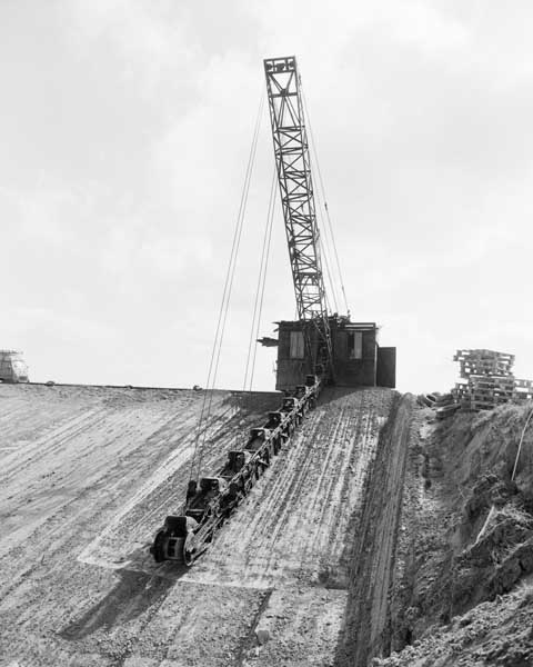 Excavateur. Vue avant.