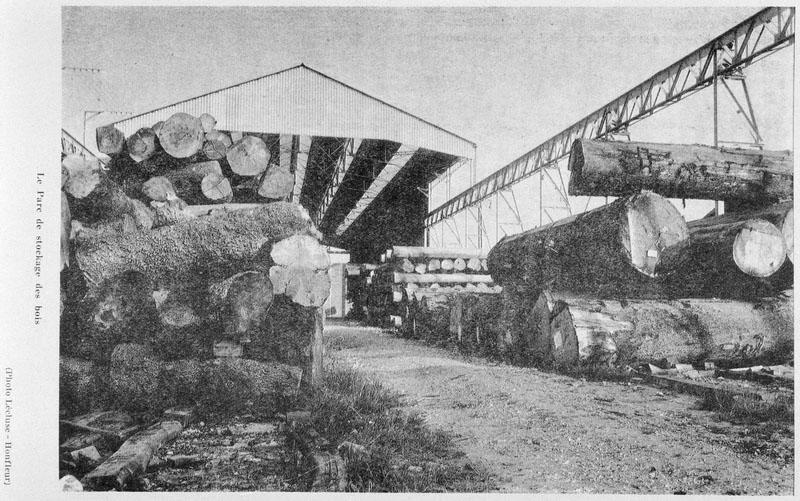 Le parc de stockage des bois.