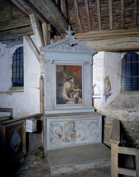 Ensembe de 2 autels tombeaux secondaires et 2 retables architecturés
