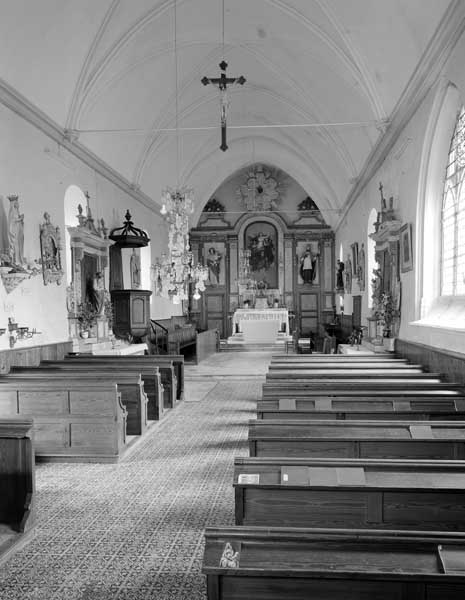 Elévation intérieure du choeur vers la nef.
