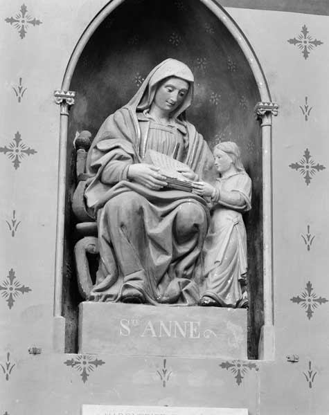 Groupe sculpté : Education de la Vierge
