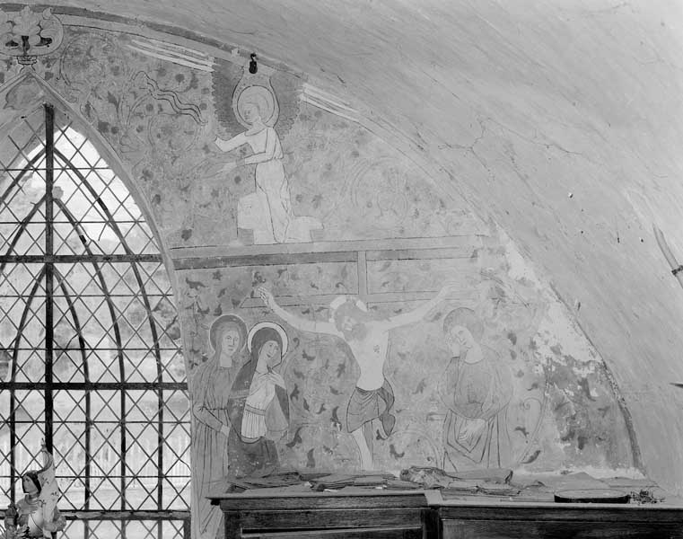 Peinture murale : Couronnement de la Vierge (le), calvaire (le)