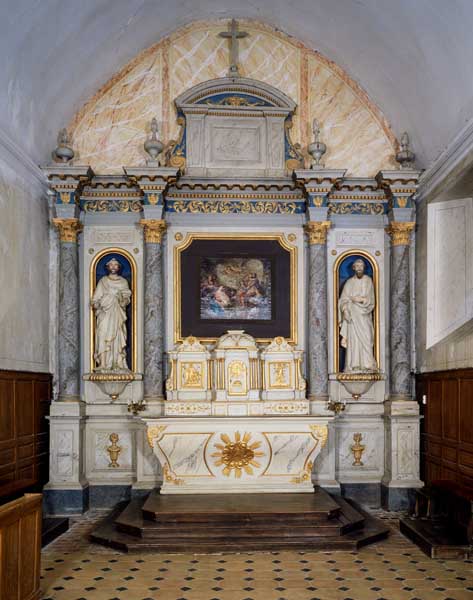 Ensemble du maître-autel : autel, retable, tabernacle, exposition