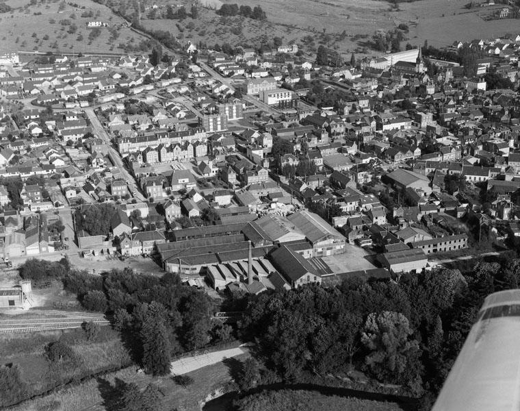 Vue aérienne prise de l'ouest.