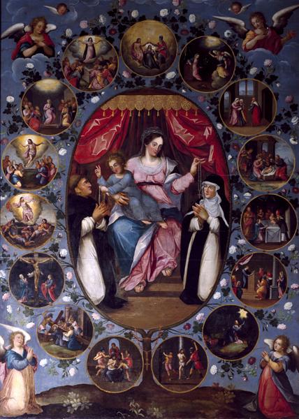 Tableau : la Donation du Rosaire