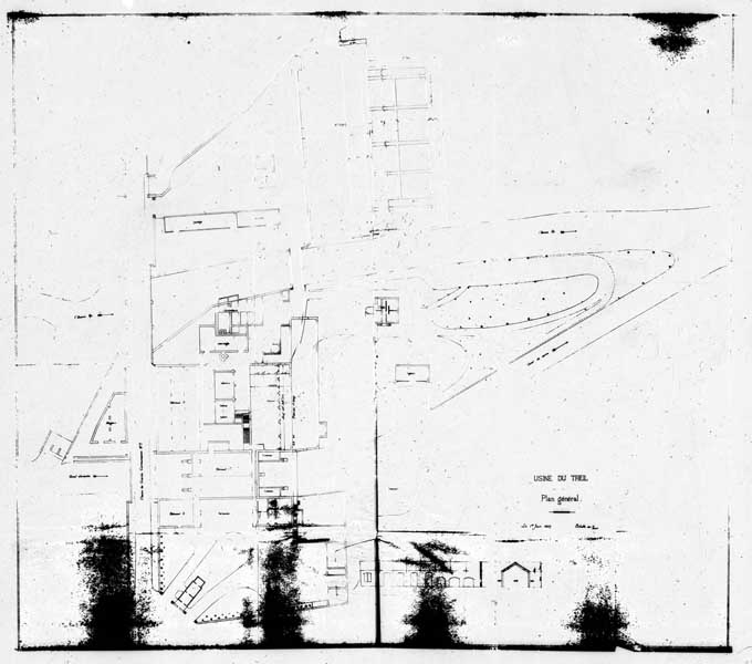 Usine du Theil, plan général.- Plan, 1897. (Collection particulière).