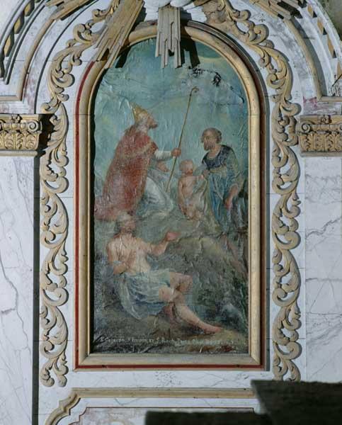 2 tableaux d'autel : Vierge à l'Enfant, Education de la Vierge et sainte Madeleine, saint Gorgon, saint Firmin et saint Roch