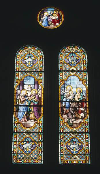 Vue d'ensemble de la baie 8 : Mariage de la Vierge et Fuite en Egypte.