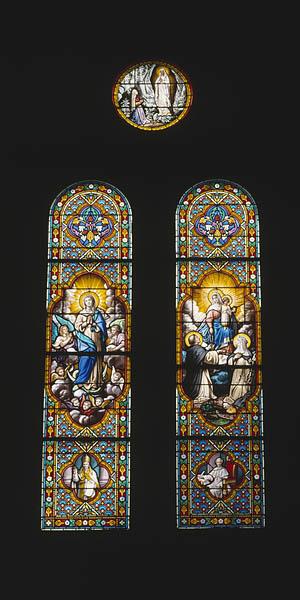 Vue d'ensemble de la baie 7 : Assomption et remise du rosaire.