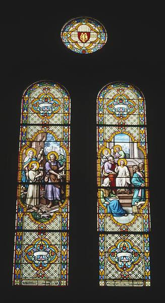 Vue d'ensemble de la baie 15 : Sainte Famille et Jésus parmi les docteurs.