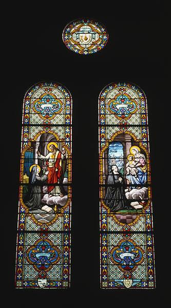 Vue d'ensemble de la baie 3 : apparitions des Sacré-Coeur de Jésus et Marie.