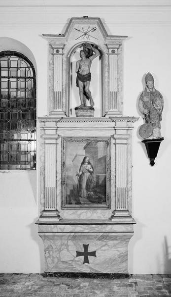 2 retables (autels secondaires, retable architecturé)