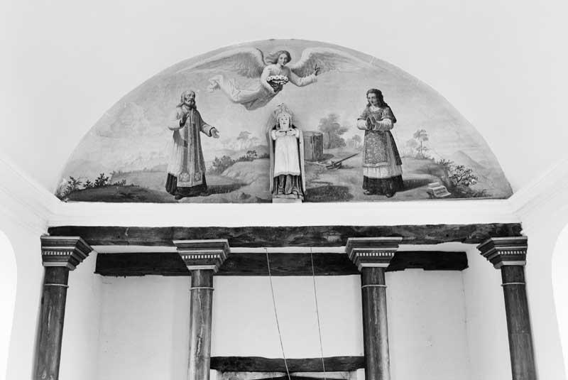 Statue, peinture monumentale (petite nature) : saint Clair du Vexin