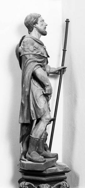 Statue (petite nature) : saint Roch de Montpellier