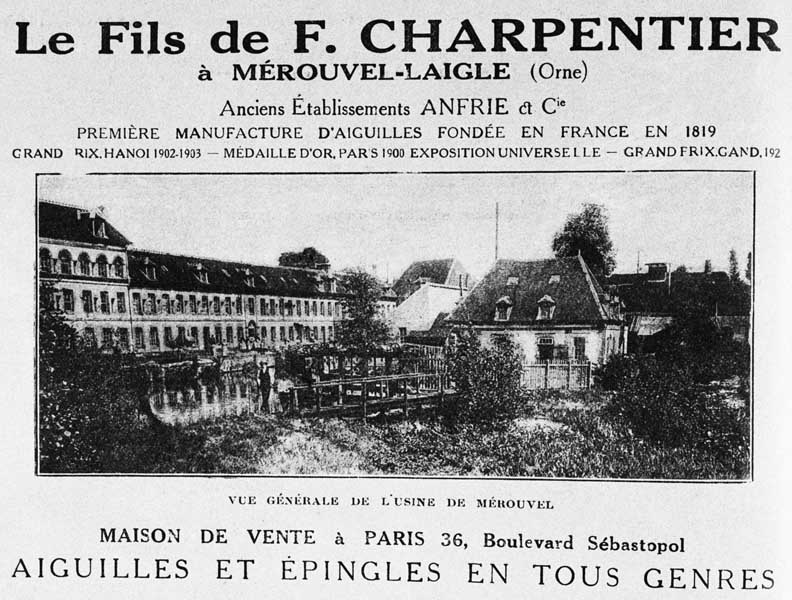 Vue générale de l'usine de Mérouvel.- Photographie ancienne, tirée de : L'Illustration économique et financière, 1927, n°2, p. 74.