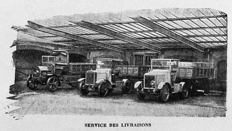 Service des livraisons.- Photographie ancienne, tirée de : L'Illustration économique et financière, 1927, n°2, p.69.