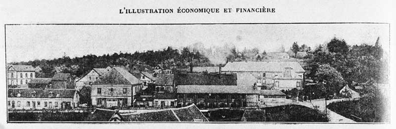 Vue générale des verreries.- Photographie ancienne, tirée de : L'Illustration économique et financière, 1927, n°2, p. 78.