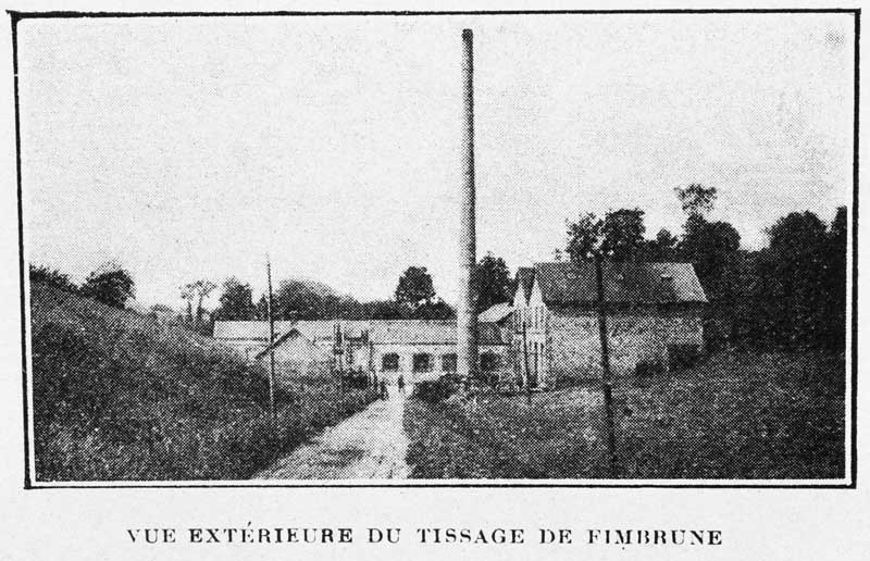 Vue extérieure du tissage de Fimbrune.- Photographie ancienne, tirée de : L'Illustration économique et financière, 1927, n°2, p. 114.