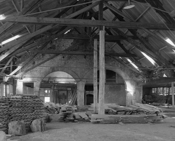 Atelier de fabrication, vue intérieure.