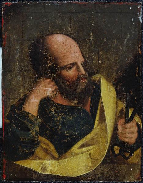 2 tableaux (en pendant) : saint Paul, saint Pierre