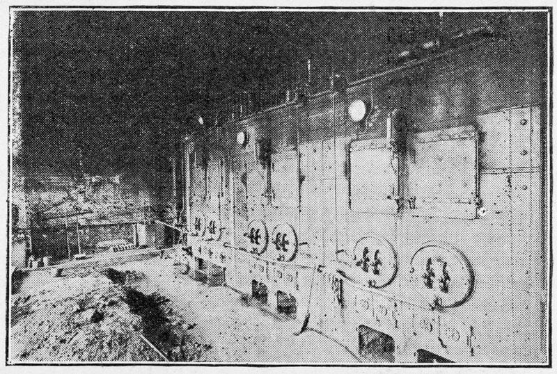 Batterie de chaudière à l'usine d'Orival.
