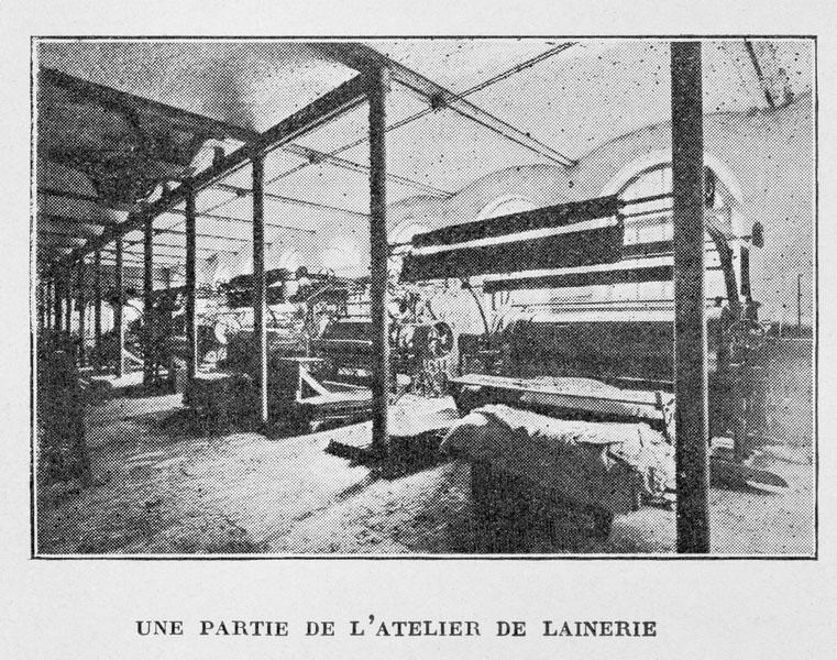 Une partie de l'atelier de lainerie.