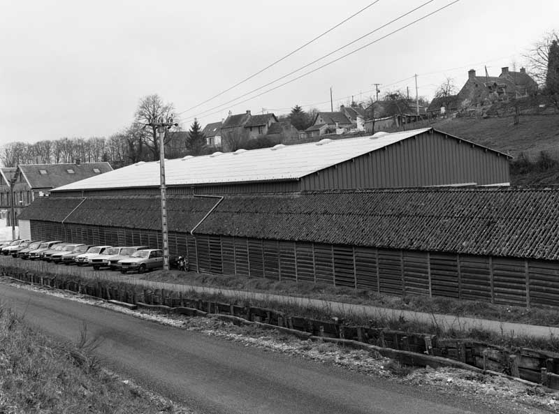Hangar et pièce de séchage, vue prise du nord-est.