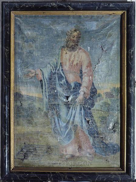 2 tableaux d'autel : saint Gorgon, saint Matthieu