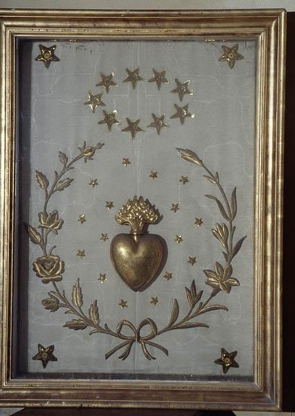 2 ex-voto du coeur du Christ et du coeur de la Vierge