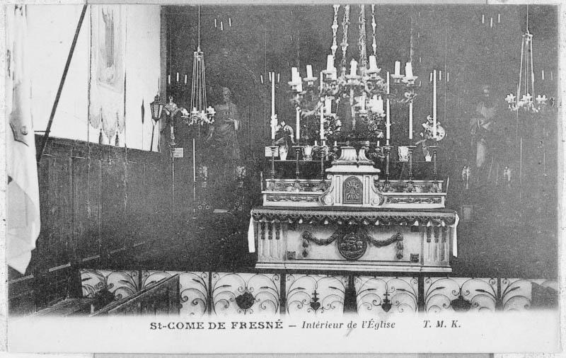 St-Côme de Fresné - Intérieur de l'église.