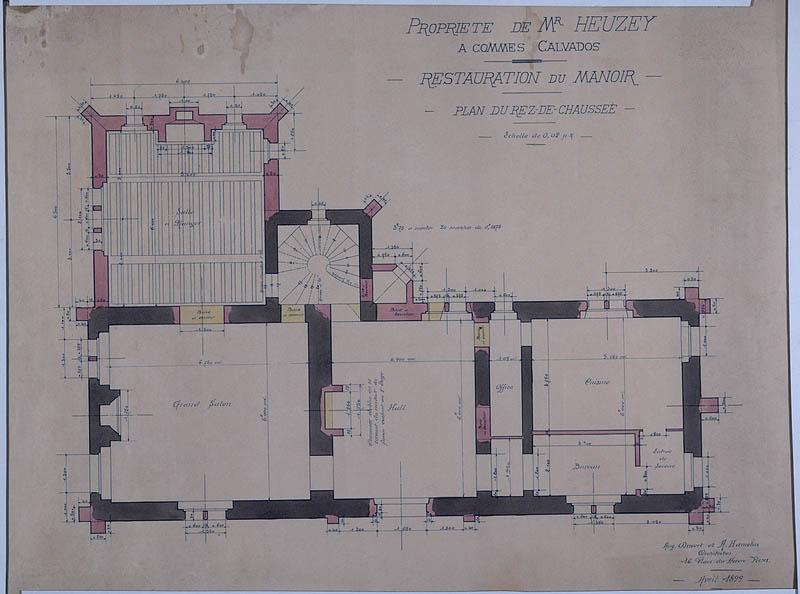 Propriété de M. Heuzey. Plan du R.D.C.