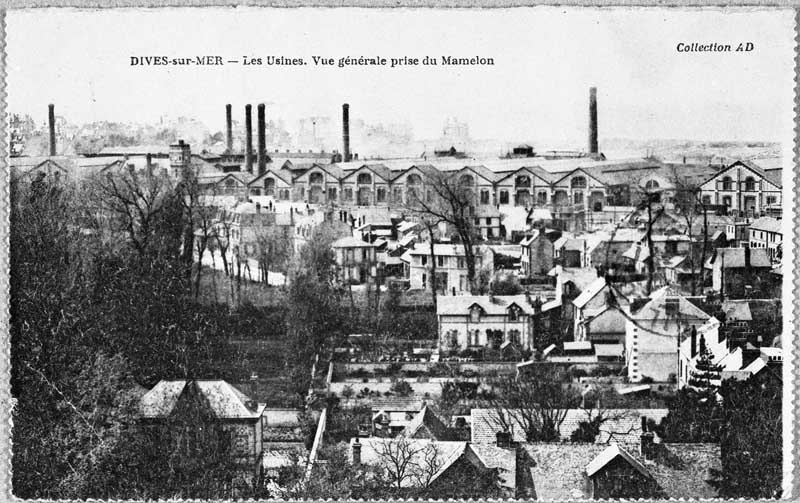 Les usines. Vue générale prise du Mamelon.- Carte postale, coll. AD, s.d., début 20e siècle. (Collection particulière).