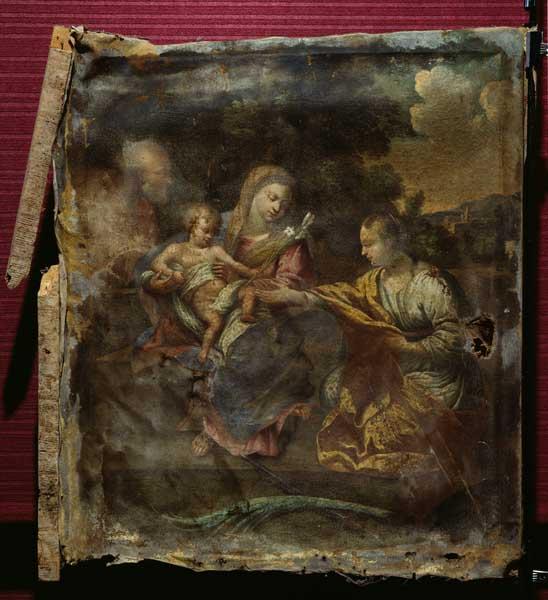 Tableau : Sainte Famille avec sainte Catherine d'Alexandrie