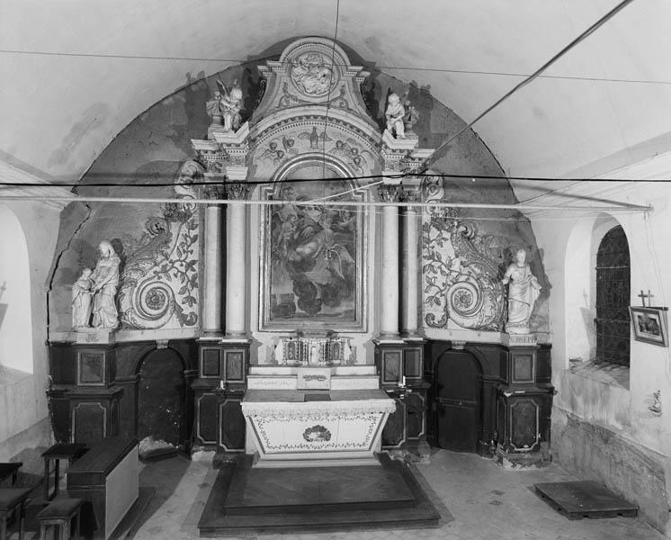 Ensemble du maître-autel (retable, 4 rondes-bosses)