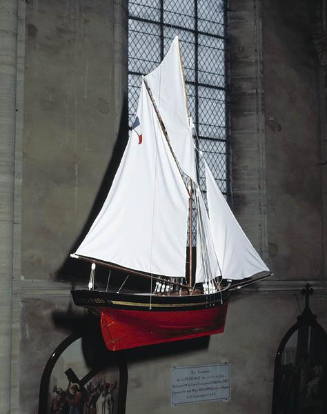 Ex-voto, maquette : bateau à voiles Alexandre