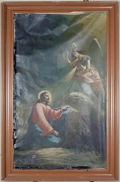 2 tableaux d'autel : Agonie du Christ, Résurrection du Christ