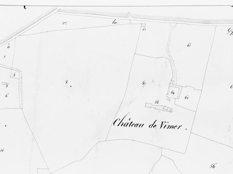 Extrait du plan cadastral, section C.