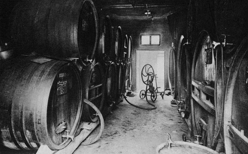 Chai de vieillissement.- Photographie, s.d. (Collection particulière De Boissieu).