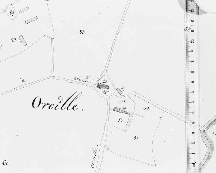 Extrait du plan cadastral, section A, parcelle 46.