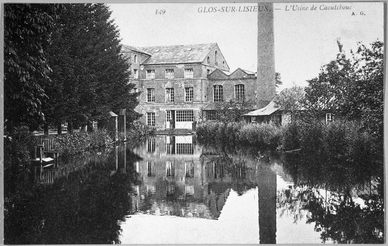 349. Glos-sur-Lisieux - L'usine de caoutchouc.