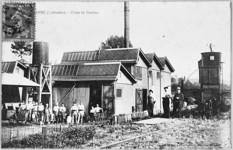 Orbec (Calvados). Usine de caséine.