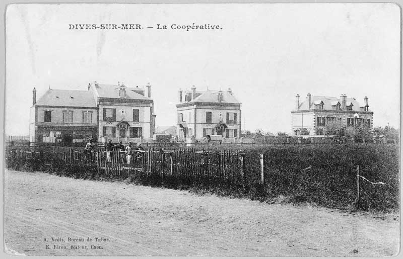 Dives-sur-Mer - La coopérative.- Carte postale, A. Védis, s.d., début 20e siècle. (Collection particulière P. Coftier).