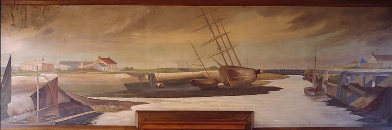 Peinture monumentale : port de Courseulles-sur-Mer