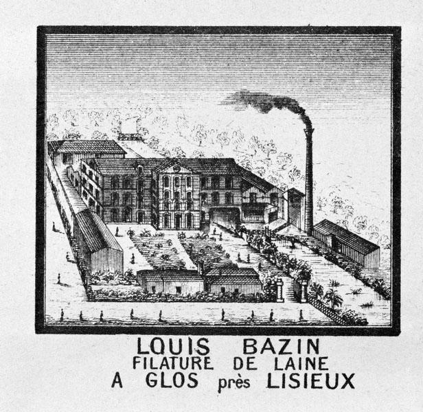 Louis Bazin. Filature de laine à Glos près Lisieux.