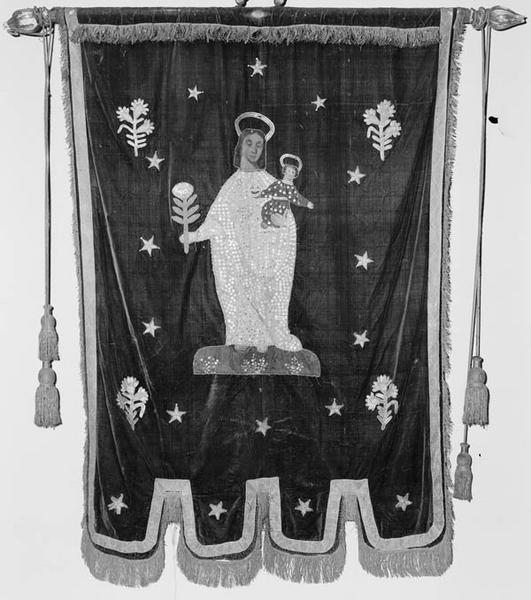 Bannière de confrérie. Verso : Vierge à l'Enfant.